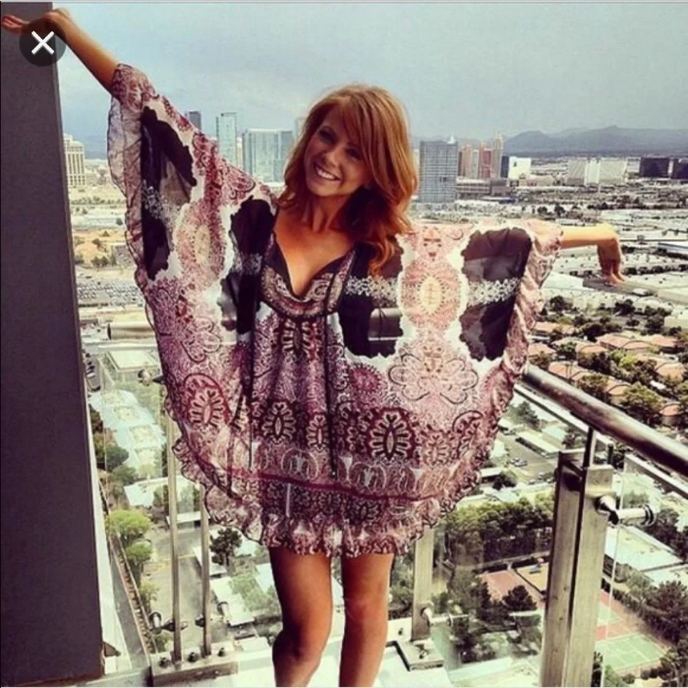 Free people Marla dream batwing cape dress.